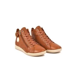 Pataugas PALME F2H CAMEL -Chaussures Homme Femme Soldes Magasin 628117 751 BASKET HAUTE FEMME PALME F2H CAMEL 4
