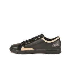 Pataugas JESTER/MIX F4H NOIR/DORÉ -Chaussures Homme Femme Soldes Magasin 628254 BASKET FEMME JESTER MIX F4H NOIR DORE 3