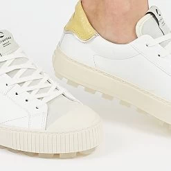 Pataugas ARAN/MIX F2H BLANC/JAUNE 17 Pataugas ARAN/MIX F2H BLANC/JAUNE -Chaussures Homme Femme Soldes Magasin ARANMIXF2HBLANCJAUNE2