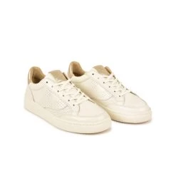 Pataugas BASALT/NME F2H OFF WHITE/DORÉ -Chaussures Homme Femme Soldes Magasin BASKET FEMME BASALT NME F2H OFFWHITE DORE 4