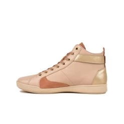 Pataugas PALME/MIX F2H BEIGE ROSÉ/DORÉ -Chaussures Homme Femme Soldes Magasin BASKET FEMME PALME MIX F2H NUDE DORE 3