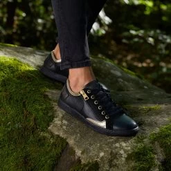 Pataugas JESTER/MIX F4H NOIR/DORÉ -Chaussures Homme Femme Soldes Magasin F Jester MIX Noir Dore